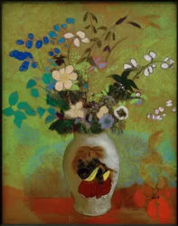 Vase avec guerrier japonais